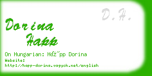 dorina happ business card